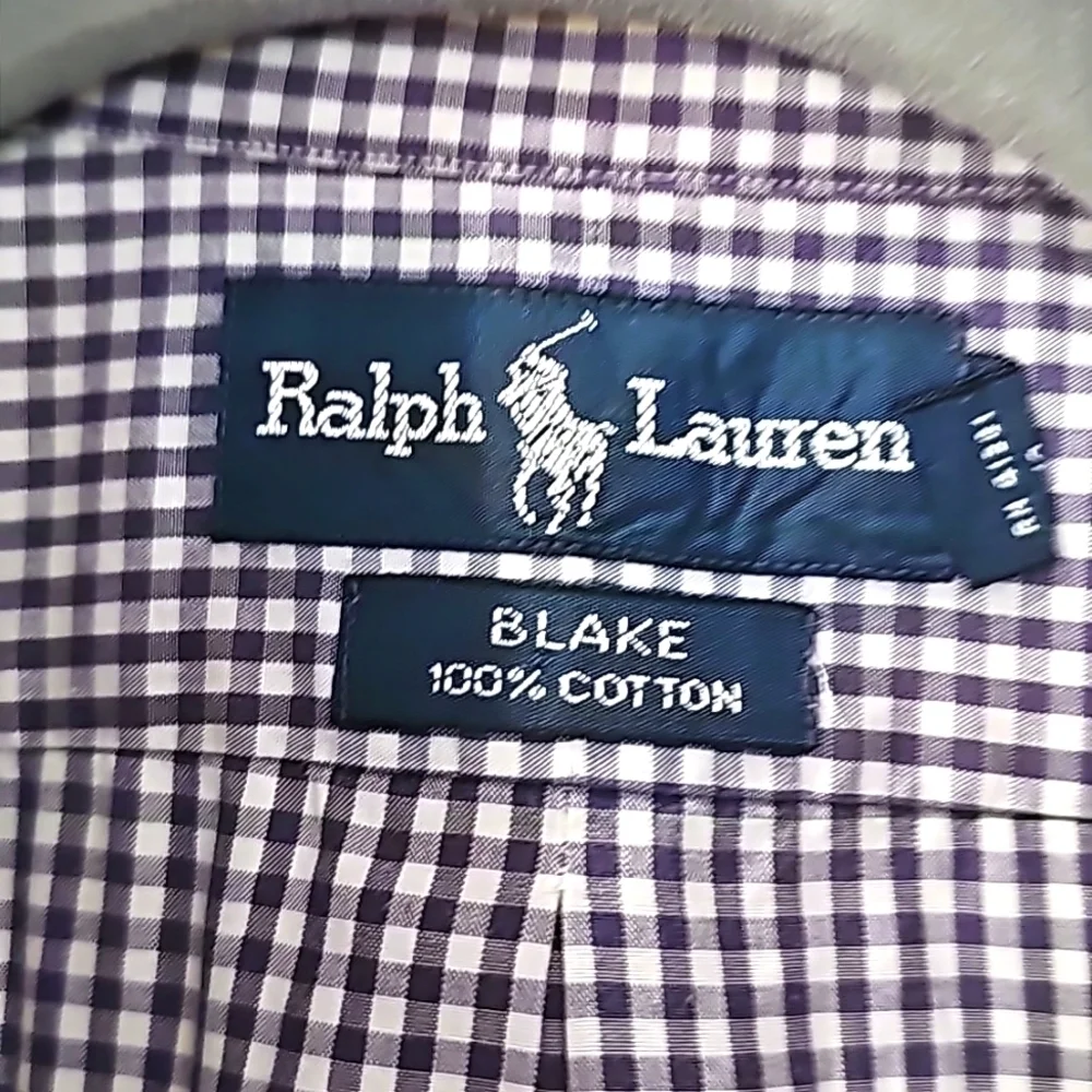 Polo Ralph Lauren Blake Shirt Purple checkered Size xl